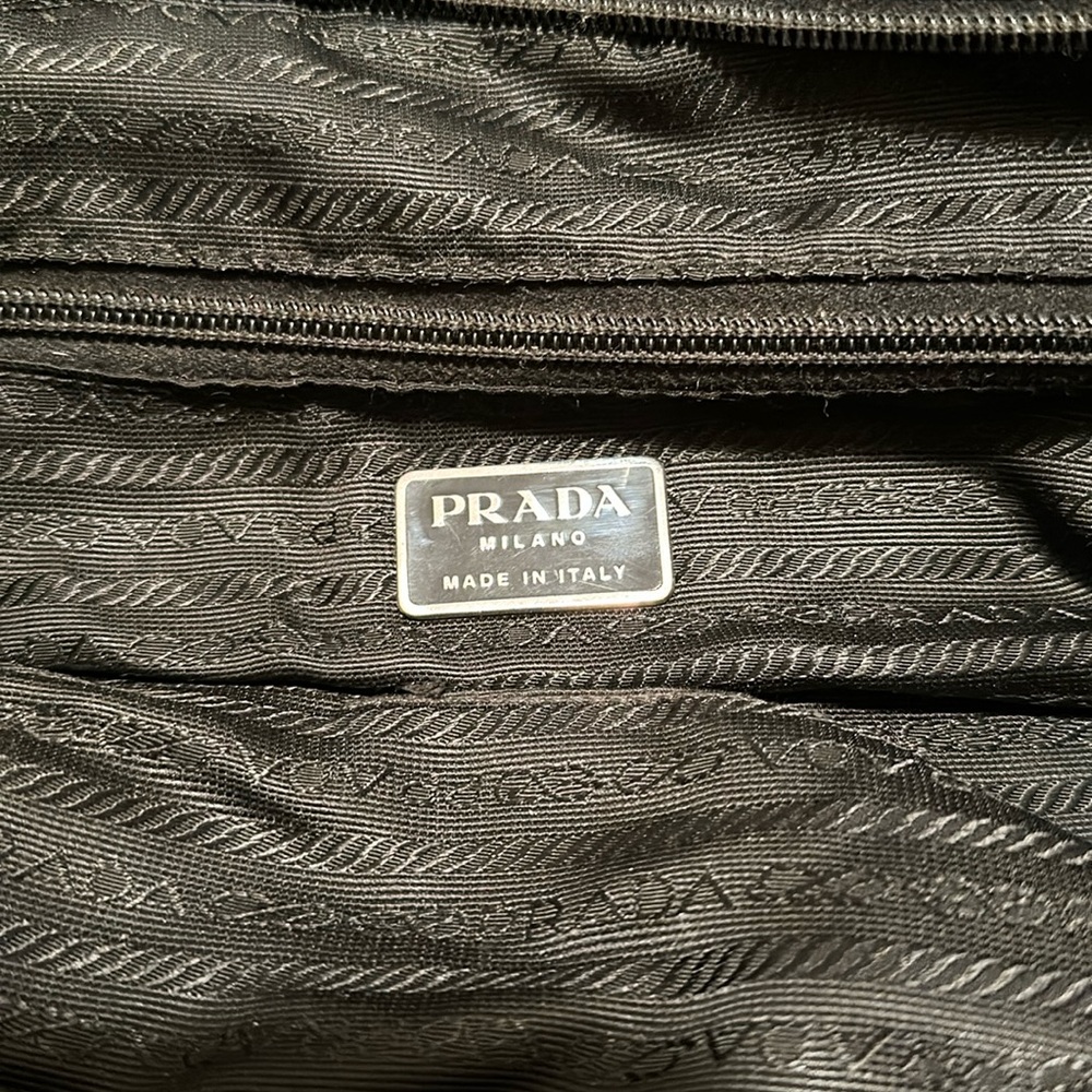 ๐บ ๐บ Vintage PRADA BAG IN BLACK COMBINATION WITH LEATHER - Picture 5 of 10